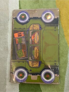 1980's Banana Republic Safari Jeep-Shaped 3-D Gift Box and Tissue Paper New